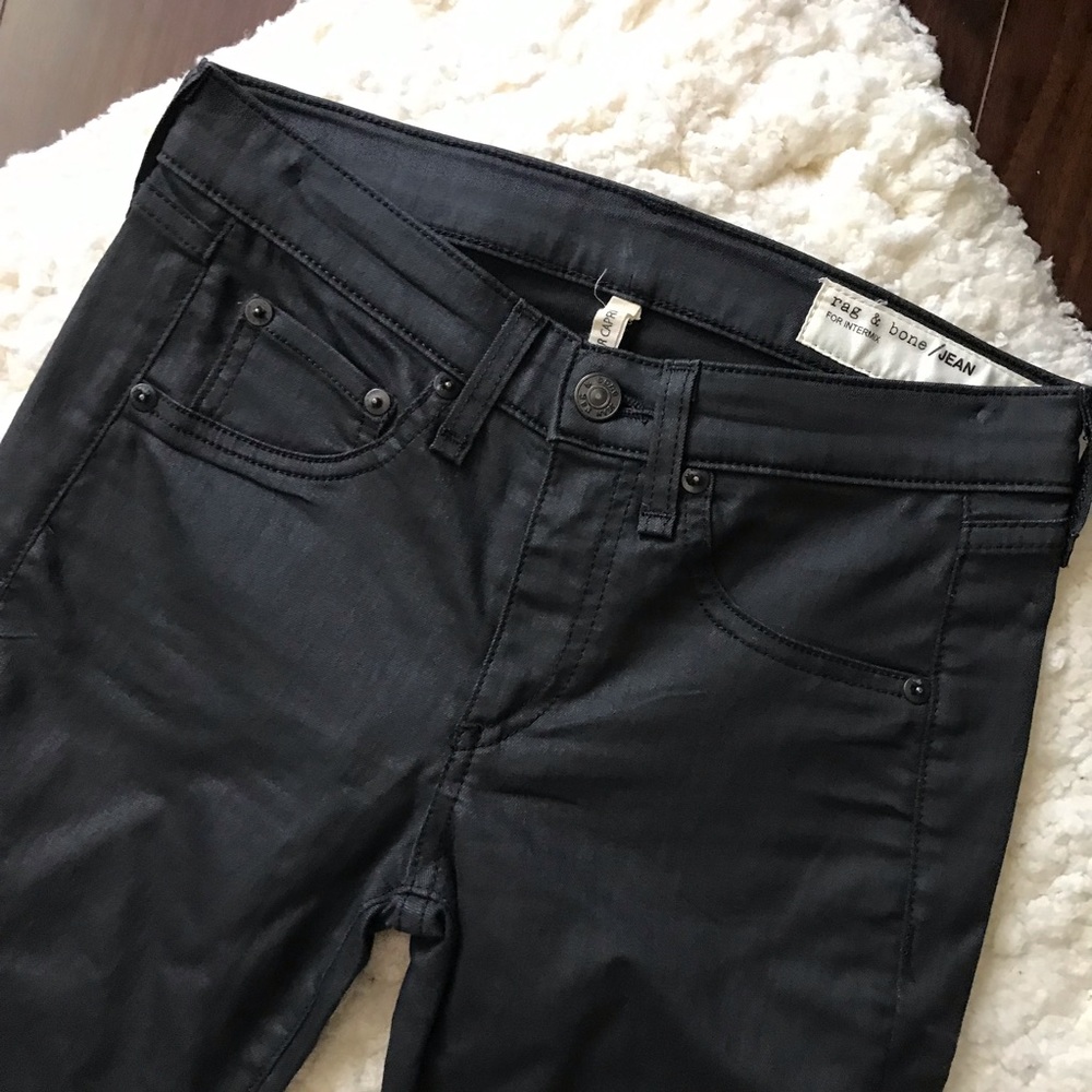 Ankle Zip Skinny Jeans by Rag and Bone x Intermix - Picture 4 of 8